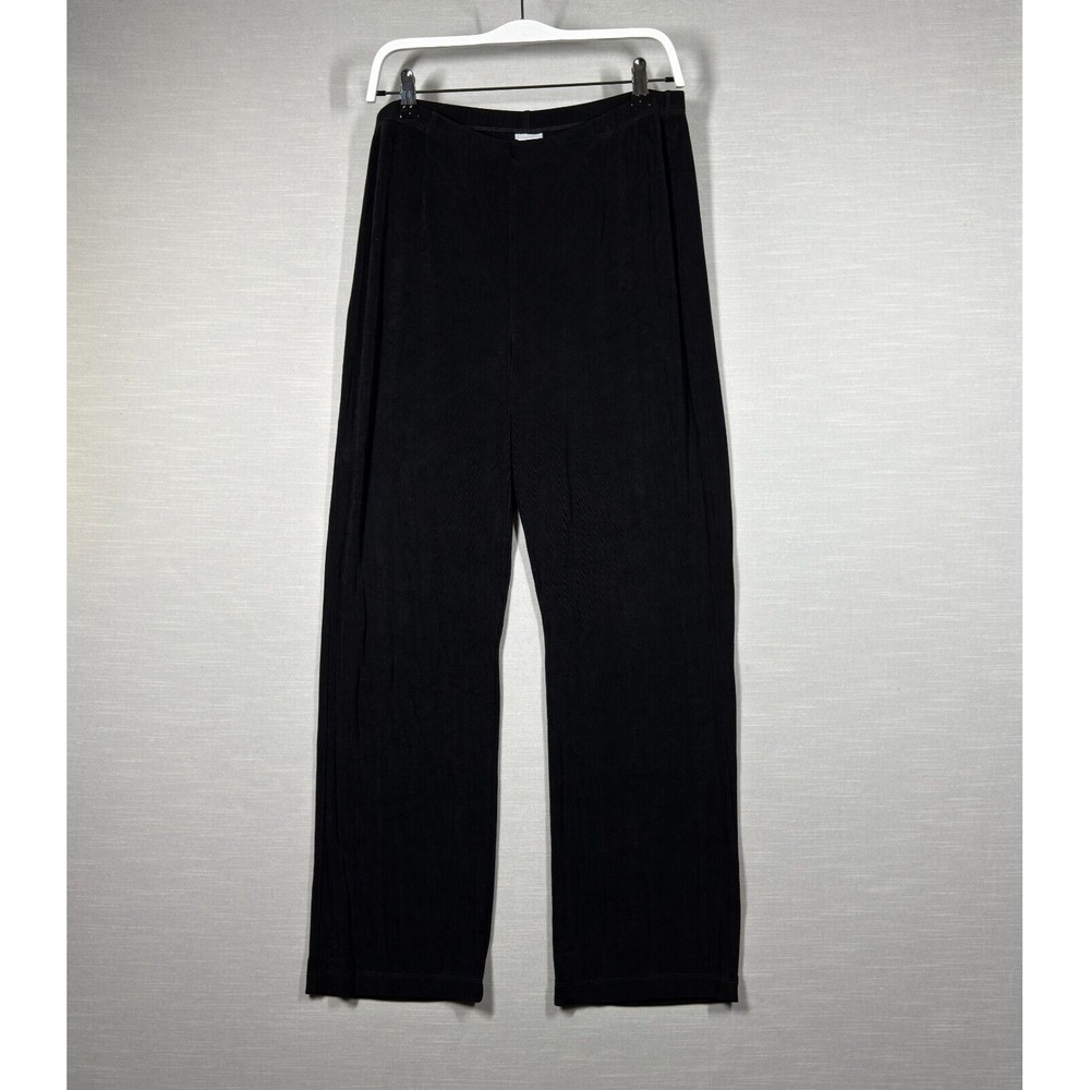 Chicos Pants Womens 2R Black Stretch Flowy Casual Classic Old Money Neutral Y2K